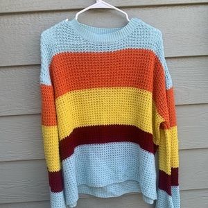Block Color knit sweater